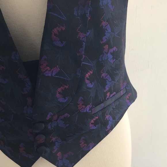 Formal tuxedo brocade evening vest and cummerbund set. Large 46-52 - Picture 2 of 10